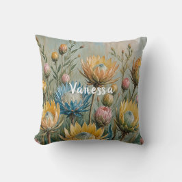 Pastel Protea Traumhaft: Elegante Blumen Kissen