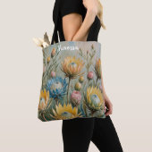 Pastel Protea Traumhaft: Elegante Blumen Tasche (Von Nahem)