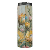 Pastel Protea Traumhaft: Elegante Blumen Thermosbecher (Rückseite)