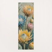Pastel Protea Traumhaft: Elegante Blumen Yogamatte (Rückseite)
