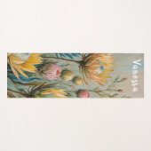 Pastel Protea Traumhaft: Elegante Blumen Yogamatte (Vorderseite (Horizontal))