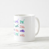 Pastel Prowl Cat Pattern Premium Tasse (VorderseiteRechts)