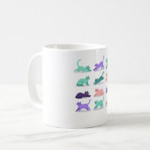 Pastel Prowl Cat Pattern Premium Tasse (Vorderseite Links)