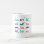 Pastel Prowl Cat Pattern Premium Tasse (Mittel)