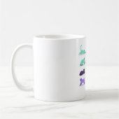 Pastel Prowl Cat Pattern Premium Tasse (Links)