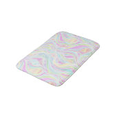 Pastel Psychedelic, gestanztes Glas Abstrakt Badematte (Schrägansicht)