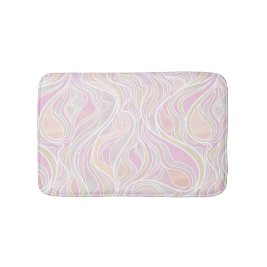 Pastel Psychedelic, gestanztes Glas Abstrakt Badematte (Vorderseite)