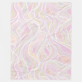 Pastel Psychedelic, gestanztes Glas Abstrakt Fleecedecke (Vorderseite)