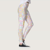 Pastel Psychedelic Pattern | Groovy Liquid Marble  Leggings (Rechts)