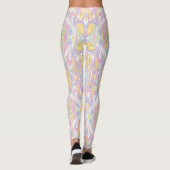 Pastel Psychedelic Pattern | Groovy Liquid Marble  Leggings (Rückseite)