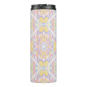 Pastel Psychedelic Pattern | Groovy Liquid Marble Thermosbecher (Rückseite)