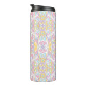 Pastel Psychedelic Pattern | Groovy Liquid Marble Thermosbecher (Nach rechts gedreht)