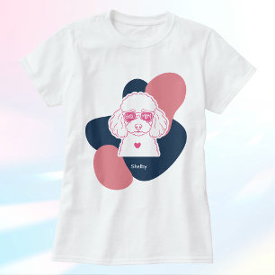 Pastel-Pudel-Mama-T-Shirt mit individuellem Namen T-Shirt