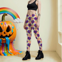 Pastel Puking Pumpkins Mitternacht Leggings