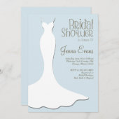 Pastel Pulver Blaues Brautparty Elegantes Vintages Einladung (Vorne/Hinten)