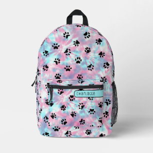 Pastel Pulver Pink Aqua Shibori Muster Niedlich Bedruckter Rucksack