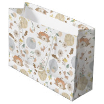 Pastel Pumpkin Fall Floral Geschenktasche