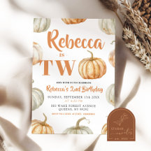 Pastel Pumpkin Fall Gender Neutral 2. Geburtstag