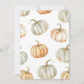 Pastel Pumpkin Fall Gender Neutral 2. Geburtstag Einladung (Rückseite)