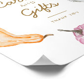 Pastel Pumpkin Fall Kinderduschkarten & Geschenkss Poster (Ecke)