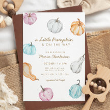 Pastel Pumpkin Gender Neutral Fall Baby Dusche