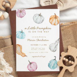 Pastel Pumpkin Gender Neutral Fall Baby Shower Einladung
