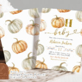 Pastel Pumpkin Gender Neutral Oh Baby Dusche Einladung