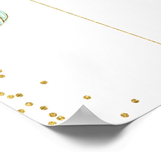 Pastel Pumpkin Gender Reveal Voting Board Poster (Ecke)