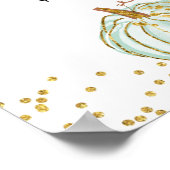 Pastel Pumpkin Gender Reveal Welcome Poster (Ecke)