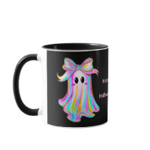 Pastel Pumpkin & Ghost Halloween Tasse