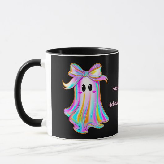 Pastel Pumpkin & Ghost Halloween Tasse (Links)