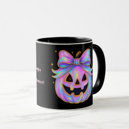Pastel Pumpkin & Ghost Halloween Tasse