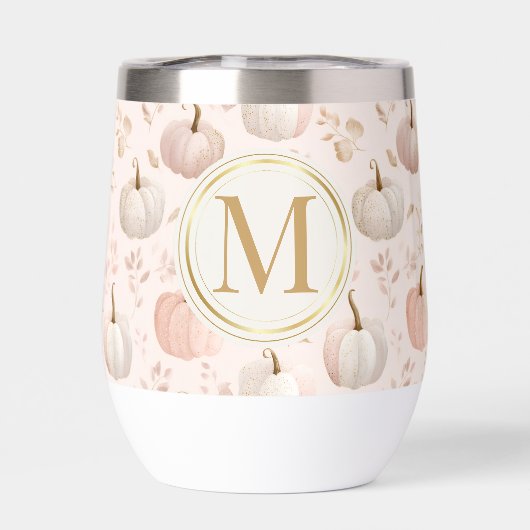 Pastel Pumpkin Monogram - Personalisiert Initial (Rückseite)