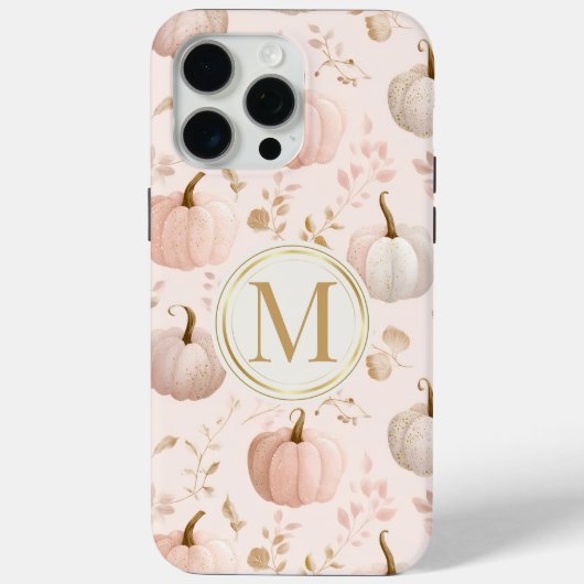Pastel Pumpkin Monogram - Personalisiert Initial Case-Mate iPhone Hülle (Rückseite)