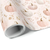 Pastel Pumpkin Monogram - Personalisiert Initial Geschenkpapier (Rolleneckpunkt)