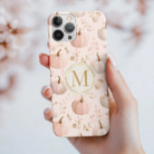 Pastel Pumpkin Monogram - Personalisiert Initial iPhone Hülle