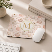 Pastel Pumpkin Monogram - Personalisiert Initial Mousepad
