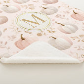 Pastel Pumpkin Monogram - Personalisiert Initial Sherpadecke (3/4)