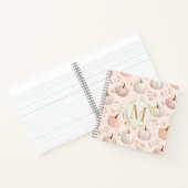 Pastel Pumpkin Monogramm - Personalisierte Initial Notizblock (Innenseite)