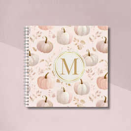 Pastel Pumpkin Monogramm - Personalisierte Initial Notizblock