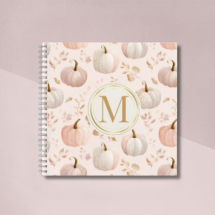 Pastel Pumpkin Monogramm - Personalisierte Initial Notizblock