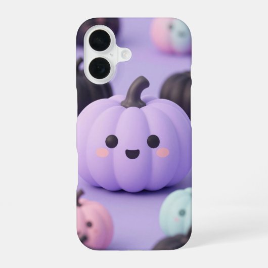 Pastel Pumpkin Patch Cute Halloween Case iPhone 16 Hülle (Rückseite)