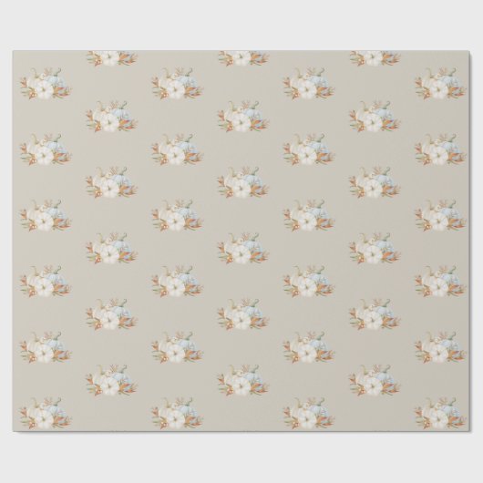 Pastel Pumpkin Pattern Geschenkpapier (Flach)