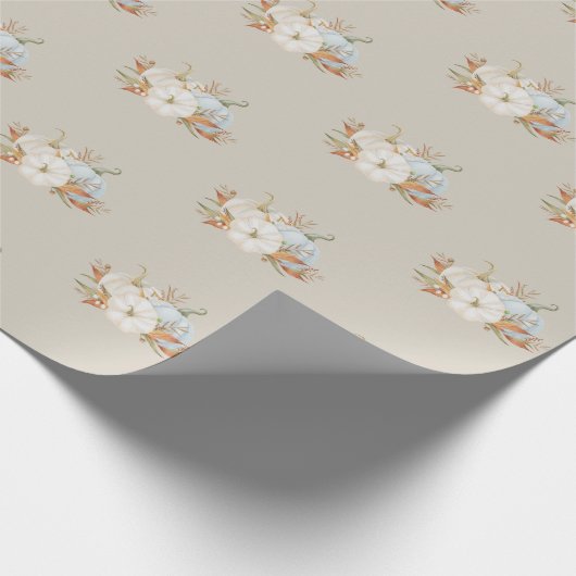 Pastel Pumpkin Pattern Geschenkpapier (Ecke)