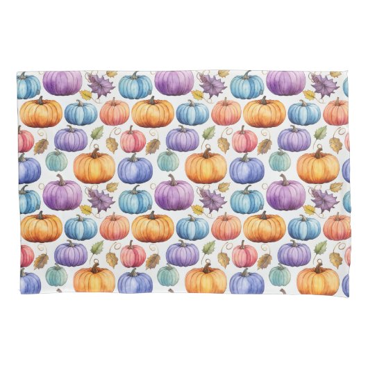 Pastel Pumpkin Pattern Pillowcase Set Kissenbezug (Vorderseite-Links)