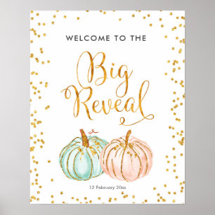 Pastel Pumpkin Willkommen bei Big Reveal Poster