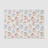 Pastel Pumpkins auf blassgrünem Boden Seidenpapier (Vorderseite)