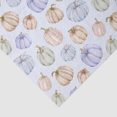 Pastel Pumpkins auf blauem Tissue Paper Seidenpapier (Ausschnitt)