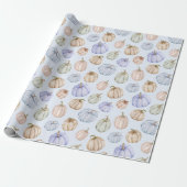 Pastel Pumpkins auf Blue Geschenkpapier (Ungerollt)