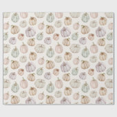 Pastel Pumpkins auf Ivory Wrapping Paper Geschenkpapier (Flach)